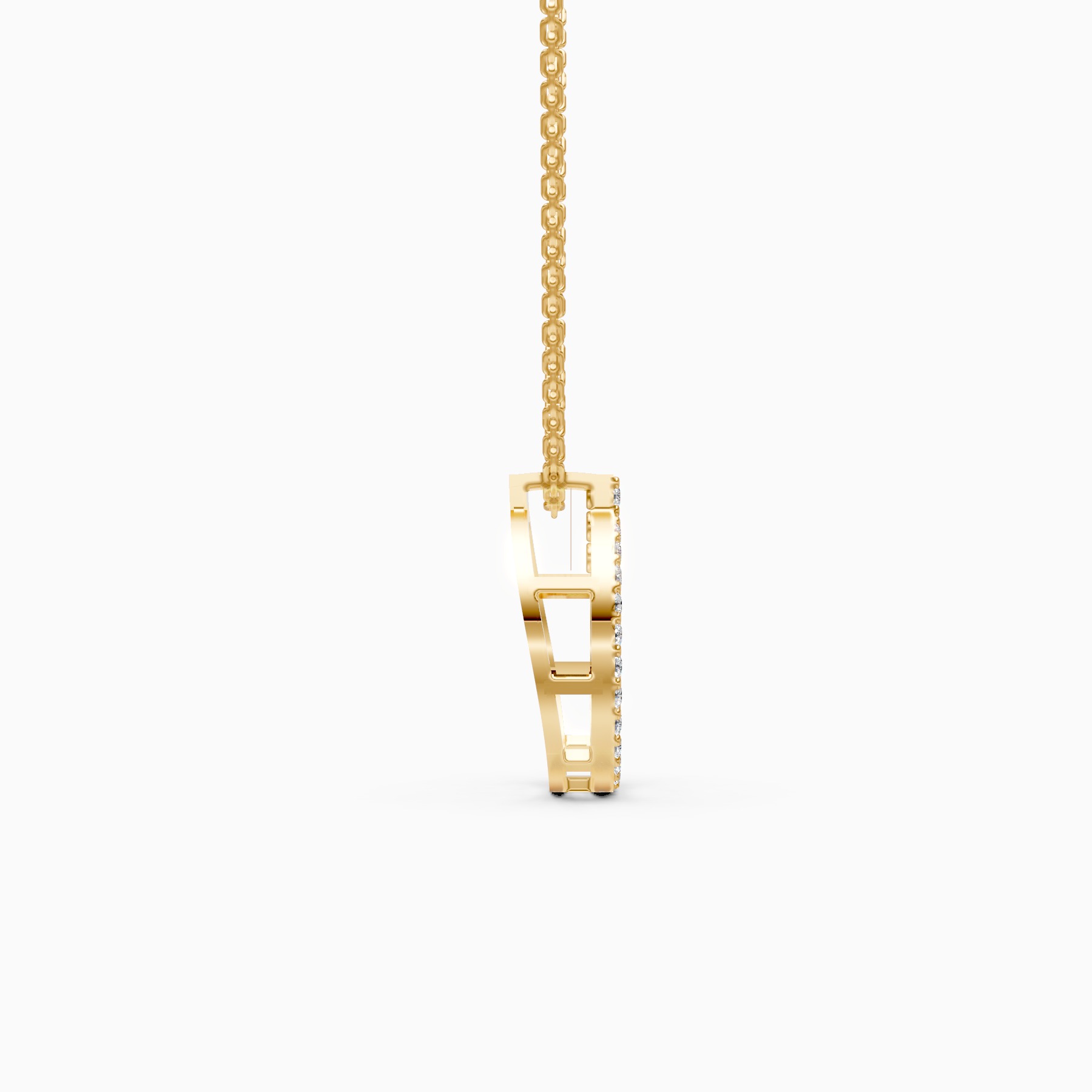 Stylish Circle Lab Grown Diamond Pendant